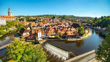 Cesky Krumlov cityscape wallpaper