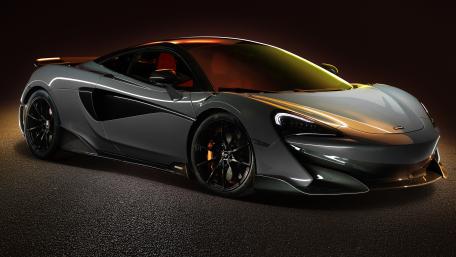 McLaren 600LT in Sleek Gunmetal Gray wallpaper