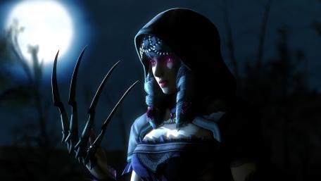 Dark Enchantress of the Moonlit Forest wallpaper