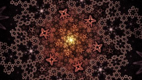 Cosmic Floral Fractal Design wallpaper