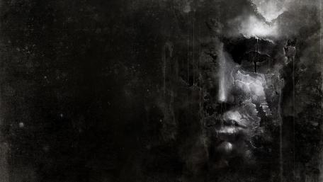 Abstract Monochrome Face Artistry wallpaper