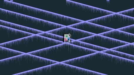 Vibrant Glitchy Minimalism for Your Screen wallpaper