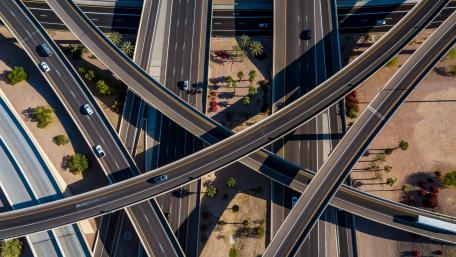 Bird's Eye View of an Interchange in Phoenix wallpaper