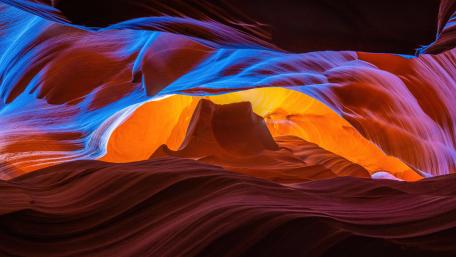 Antelope Canyon limestone rock formations wallpaper