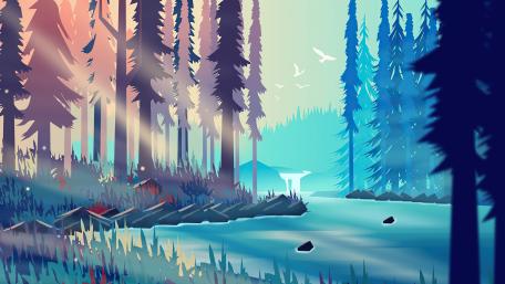 Tranquil Forest Serenity wallpaper