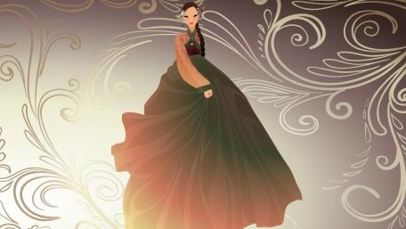 Korean girl in Hanbok wallpaper