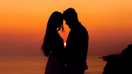 Whispers of Love at Sunset wallpaper