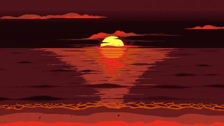 Sundown Mirage in Pixel Artistry wallpaper