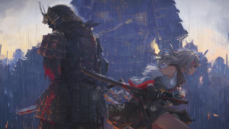 Samurai Showdown at Dusk wallpaper
