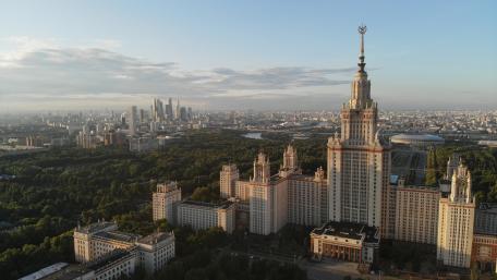 Moscow State University aerial view wallpaper