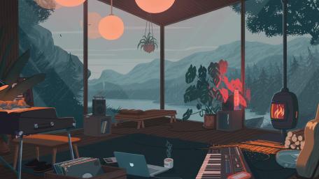 Cozy house wallpaper