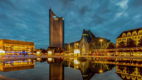 City-Hochhaus Leipzig wallpaper