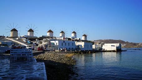 Windmills of Mykonos wallpaper