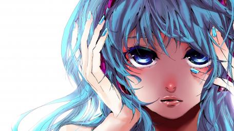 Enchanting Portrait of Hatsune Miku wallpaper