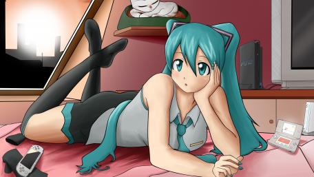Charming Anime Girl in a Cozy Room Scene wallpaper