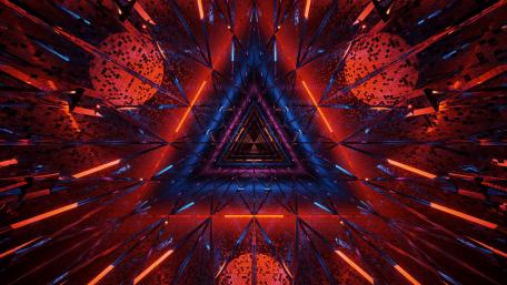 Infinite Laser Triangle Nexus wallpaper