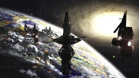 Futuristic Space Exploration Journey wallpaper
