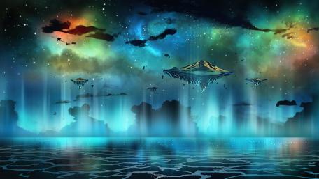 Floating island wallpaper