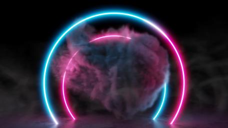 Mystical Neon Vapors in the Dark wallpaper