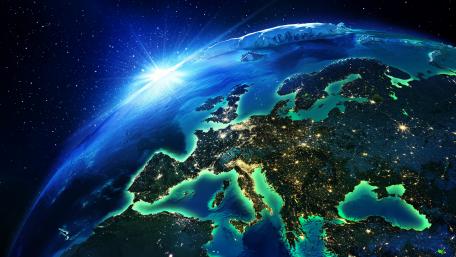 Earth view from space wallpaper