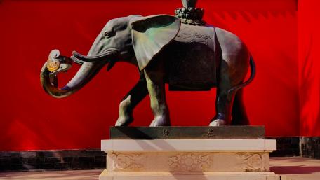 A copper elephant wallpaper