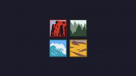 Minimalist Logo Art on Dark Background wallpaper