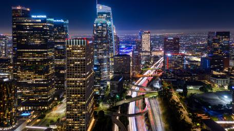 Los Angeles long-exposure photography wallpaper