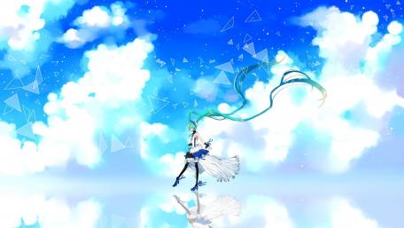 Dreamy Skies with Hatsune Miku wallpaper