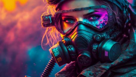 Mysterious Cyberpunk Visionary wallpaper