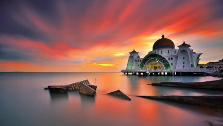 Melaka Straits Mosque wallpaper