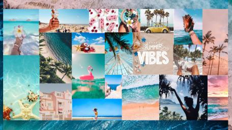 Aesthetic Beach Collage wallpaper