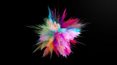Vibrant Burst of Colors on Black wallpaper