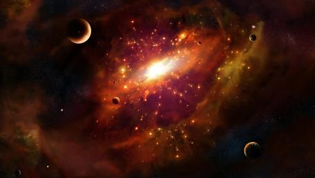 Cosmic Explosion of a Supernova in Space wallpaper