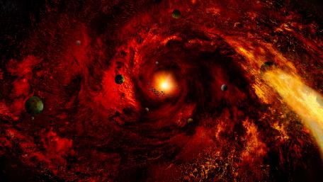 Red Vortex of the Universe wallpaper