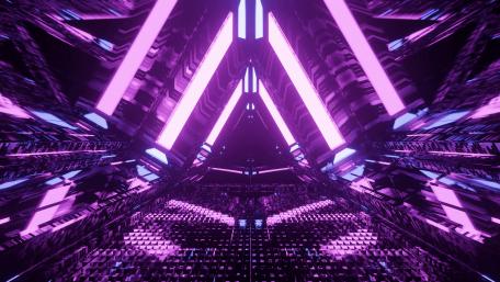 Neon Symmetrical Illumination wallpaper