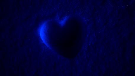 Blue Heart of Love in Darkness wallpaper