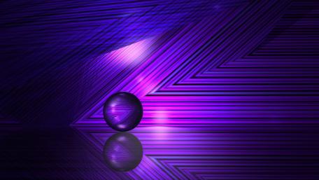 Vibrant Purple Sphere Reflection in Abstract Design wallpaper