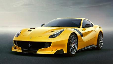 Sleek Yellow Ferrari F12tdf Wallpaper wallpaper