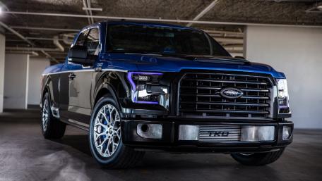 Sleek Ford Pickup Truck in Urban Setting wallpaper