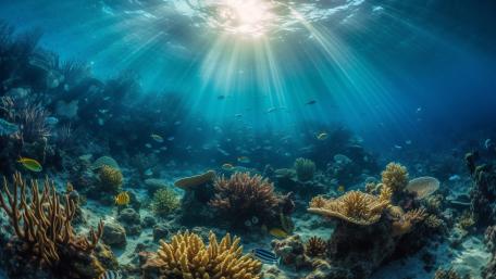 Tropical Underwater Oasis wallpaper
