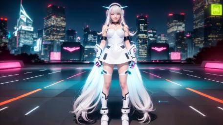 Cyberpunk anime girl wallpaper