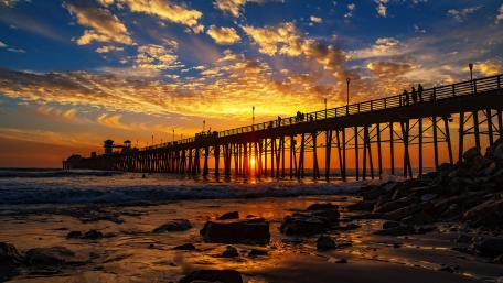 Oceanside Municipal Fishing Pier wallpaper