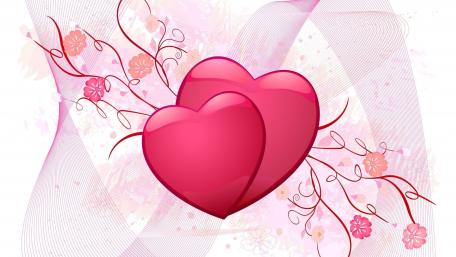 Twinkling Hearts in Romantic Embrace wallpaper