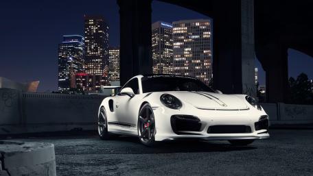 Porsche Power Under City Lights wallpaper