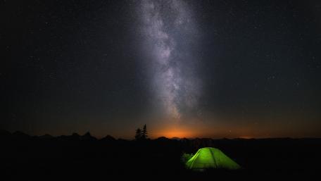 Starry Night Adventure with the Milky Way wallpaper