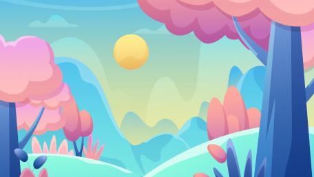 Minimal Pastel Landscape wallpaper