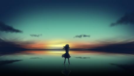 Sunset Serenity with a Dreamy Touch wallpaper
