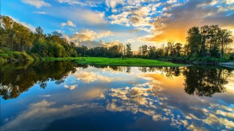 Serenity in Nature's Reflection wallpaper