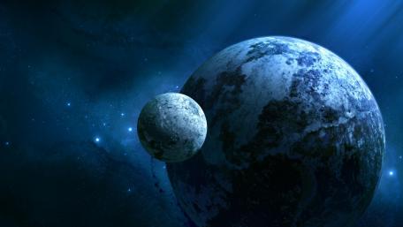 Mystical Planets in the Cosmic Depths wallpaper