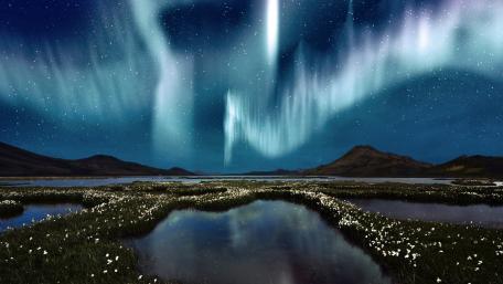 Celestial Dance of the Aurora Borealis wallpaper